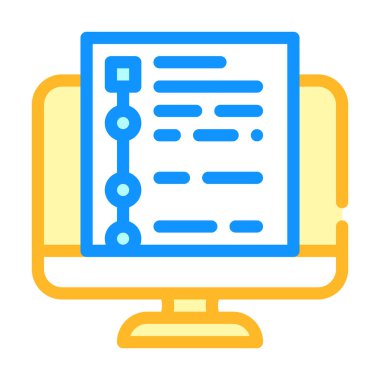 çevrimiçi eğitim testi renk vektör illüstrasyonuName