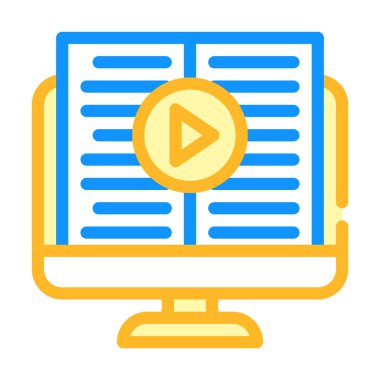 İnternet ses kitabı renk vektör illüstrasyonuName