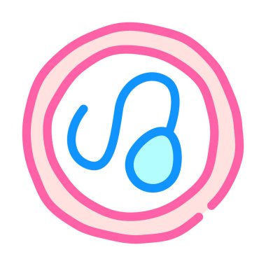 yumurta rengi ikon vektör illüstrasyonundaki sperm