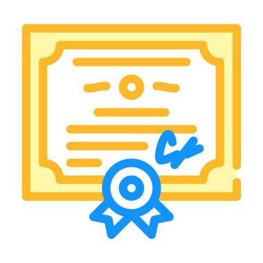 üniversite diploması renk vektör illüstrasyon rengi