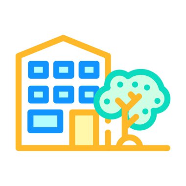 ev oluşturma renk ikonu vektör illüstrasyon rengi