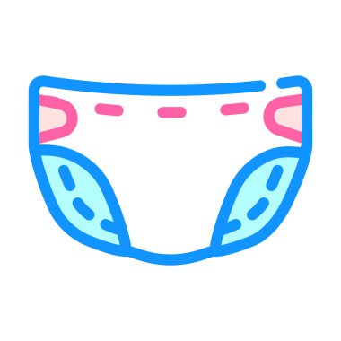 bebek bezi renk ikonu vektör illüstrasyon rengi