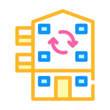 ev ranovasyon renk ikonu vektör illüstrasyon rengi
