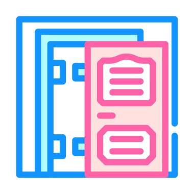 kapı kurulum renk ikonu vektör illüstrasyon rengi