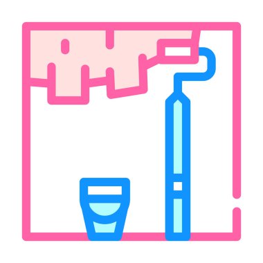 duvar boyası renk ikonu vektör illüstrasyon rengi