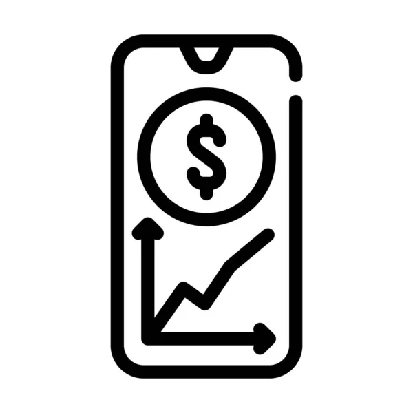 Monitorowanie rynku finansowego ikona wektora ikony aplikacji mobilnych — Wektor stockowy