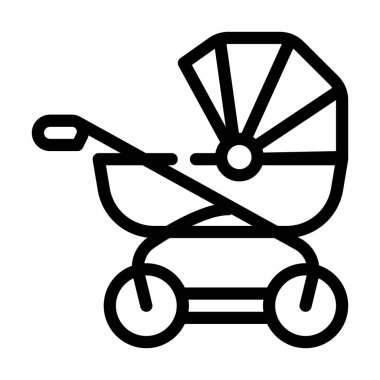 bebek puseti çizgisi simgesi çizimi siyah