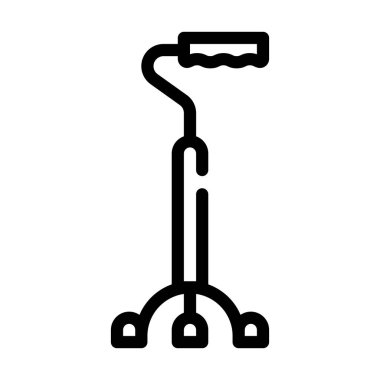 Yaşlılar için çizgi ikon vektör illüstrasyonu çubuğu