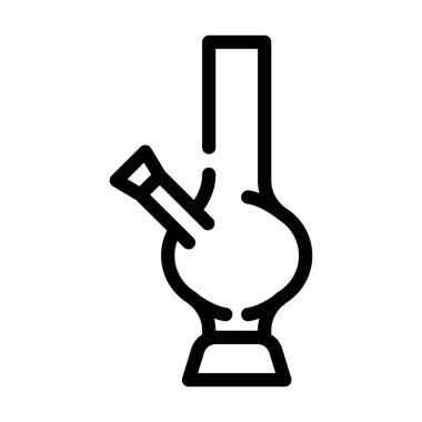 Dumanlı narkotik hattı ikon vektör illüstrasyonu için bulbulbulbulyatör