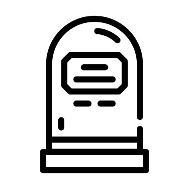 Mezar taşı çizgisi simgesi simgesini siyah olarak yırt