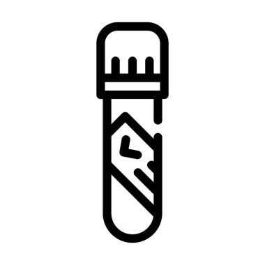 kan analizi çizgisi simgesi vektör çizimi siyah