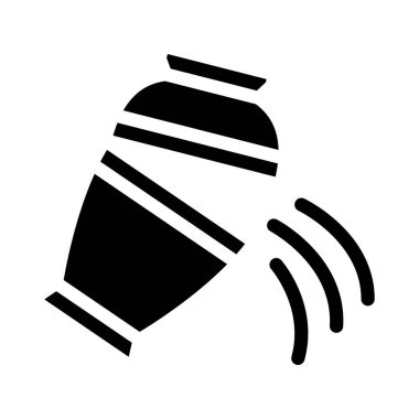 Ölü külleri vazo sembol vektör illüstrasyonundan dökülür.