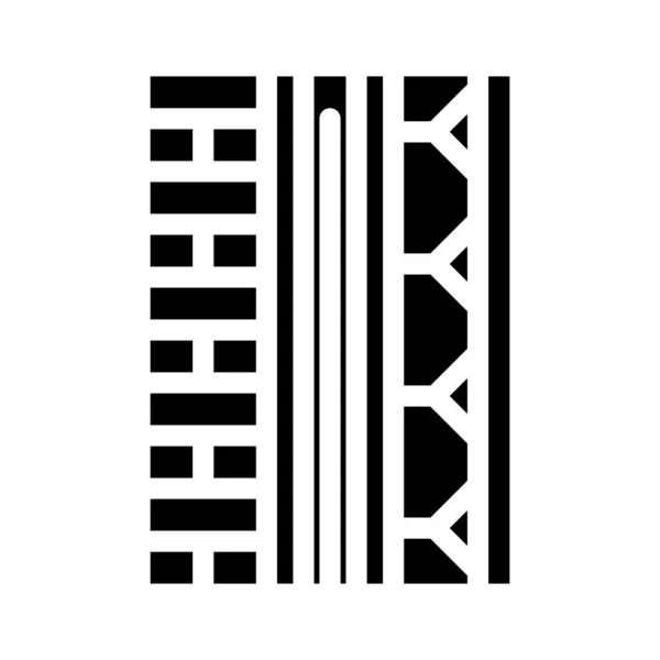Couches murales glyphe icône vectoriel illustration noir — Image vectorielle
