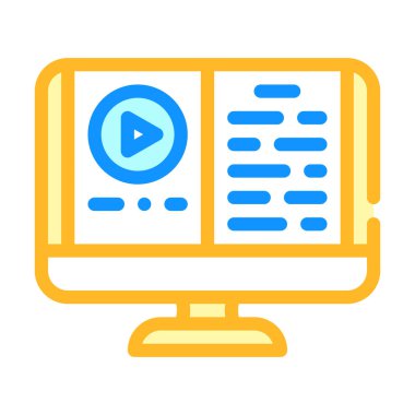 ses kitabı renk ikonu vektör illüstrasyon rengi