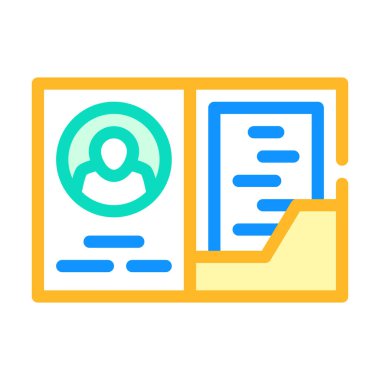 kitaplık kartı renk ikonu vektör resimleme rengi