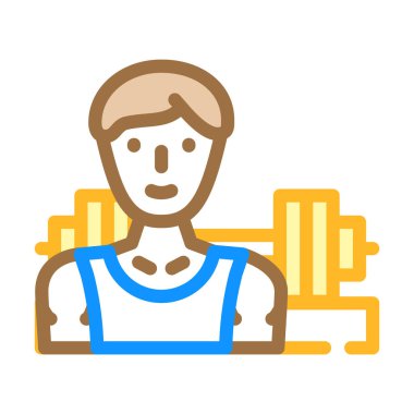 power lift spor renk ikonu vektör illüstrasyon rengi