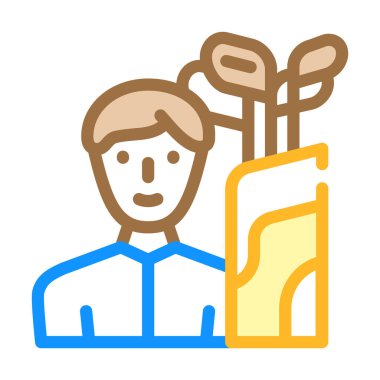 golf sporu renk vektör illüstrasyonu