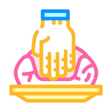 El yapımı esrar rengi ikon vektör çizimi