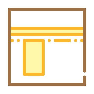 Kabe Müslümanlığı dini renk vektör illüstrasyonu oluşturma