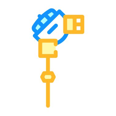 Direnç termometresi renk vektör illüstrasyon rengi