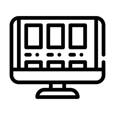 çevrimiçi kitap satırı vektör illüstrasyonunu seç