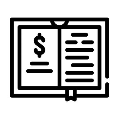 iş edebiyatı satırı simgesi vektör illüstrasyonu siyah