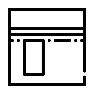 Kabe Müslümanları din inşa çizgisi vektör illüstrasyonuName