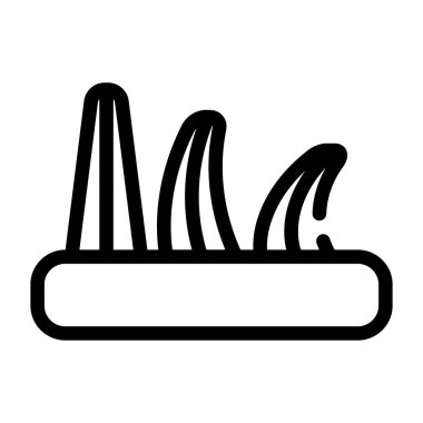 zeger konisi, pyroscope çizgi ikon vektör çizimi