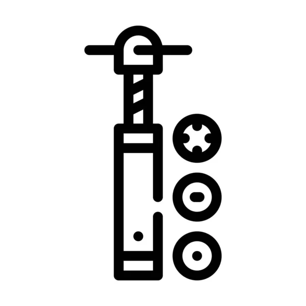 Schraubenextruder Linie Symbol Vektor Abbildung schwarz — Stockvektor