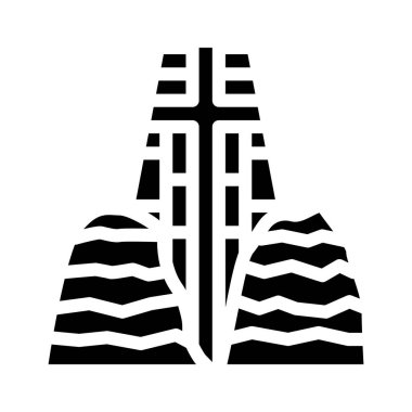 Kutsal haç sembolü vektör illüstrasyonunun Katolik kilisesi