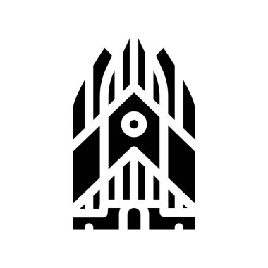 Grundtvig kilise sembolü vektör çizimi siyah