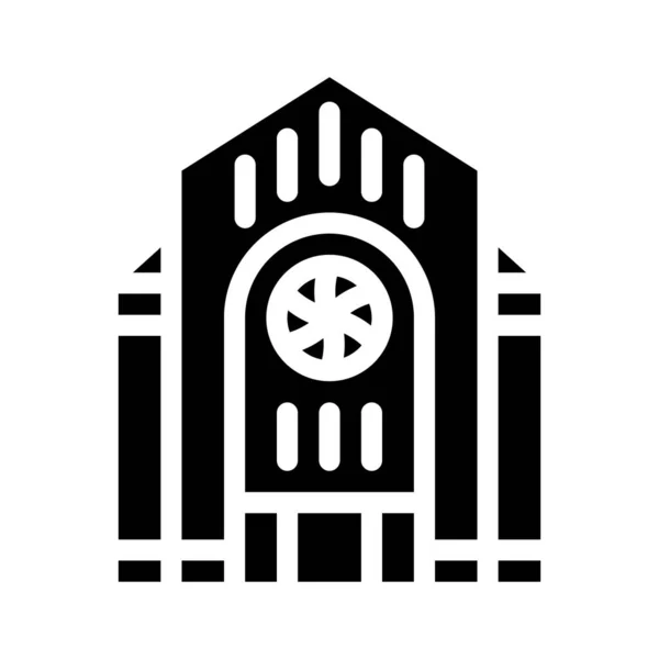 Synagoge, New York Glyph Icon Vector Illustration — Stockvektor