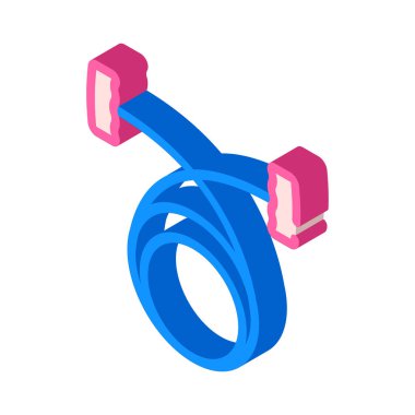 iplik çömlek aracı izometrik ikon vektör çizimi