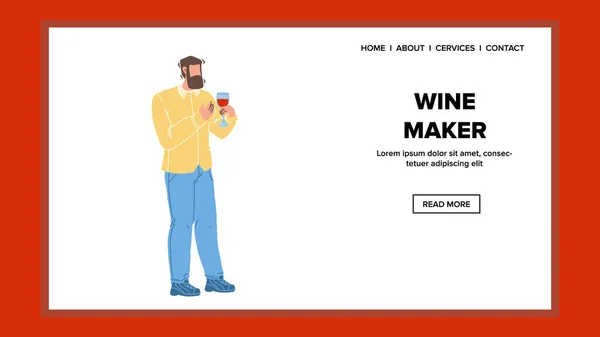 Wine Maker παρούσα Οινοποιείο Αλκοολούχο προϊόν Διάνυσμα — Διανυσματικό Αρχείο