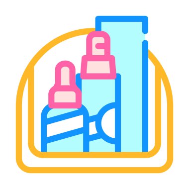 yüz bakımı kitleri hediye renk vektör illüstrasyonu