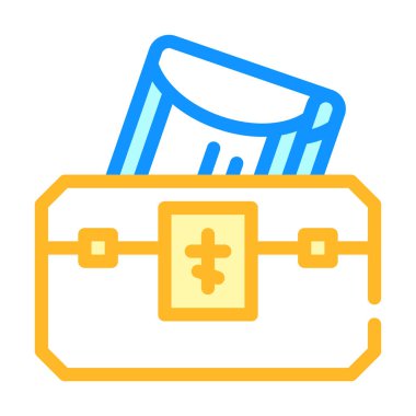 Kilise renk ikonu vektör illüstrasyonu için bağış