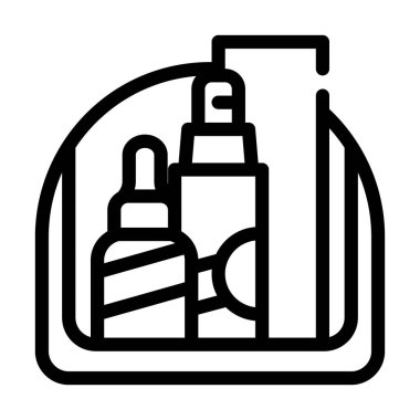 yüz bakımı kitleri hediye satırı vektör illüstrasyonu