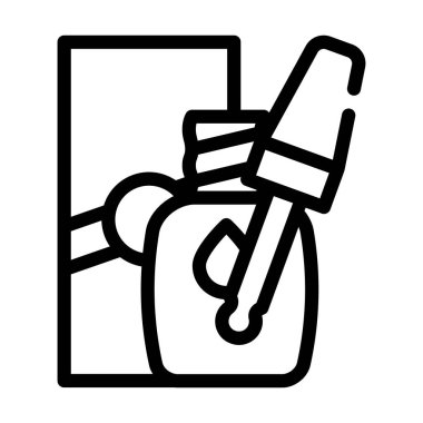 Saç boyama çizgisi ikonu çizimi için netleştirici ve oksitler