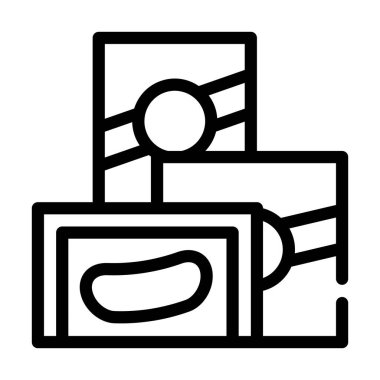 süt ve saç emülsiyon çizgisi ikon vektör çizimi