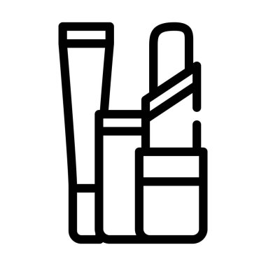 perma ve saç düzleştirici satır simgesi çizimi