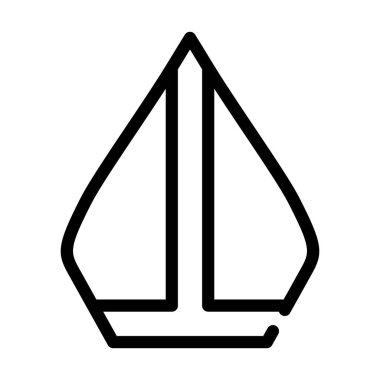 Papa şapka çizgisi simgesi vektör illüstrasyonu siyah