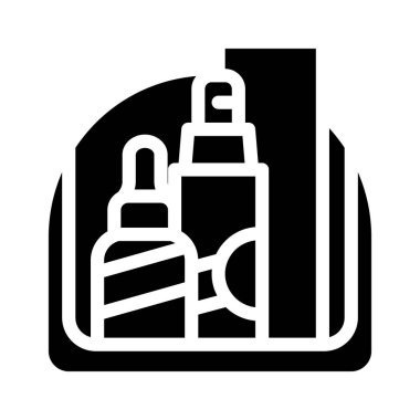 yüz bakımı kitleri hediye simge vektör illüstrasyonu