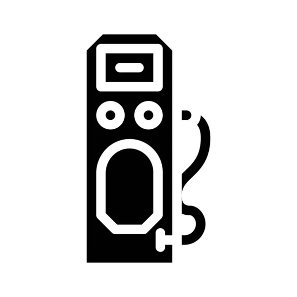 Ladestation Elektroautos Glyphen-Symbol-Vektor-Illustration — Stockvektor