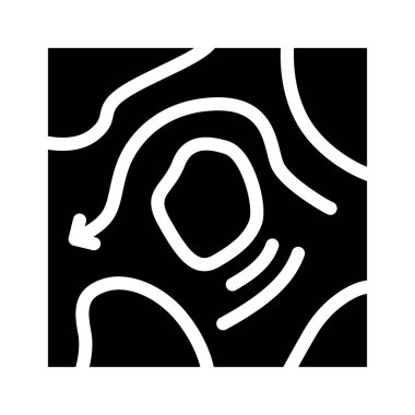 Fairway gemileri glyph simge vektör illüstrasyonu siyah