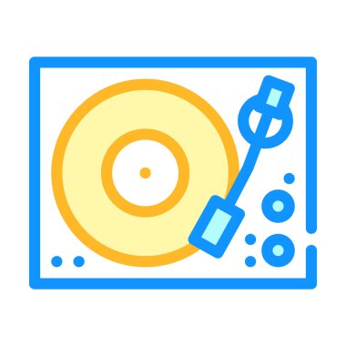 müzik turntable renk vektör illüstrasyon rengi