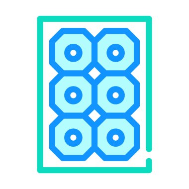 Güneş yoğunlaştırıcı renk ikonu vektör illüstrasyon rengi