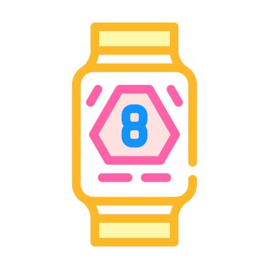 kan şekerini kontrol eden renk ikonu çizimi için saat