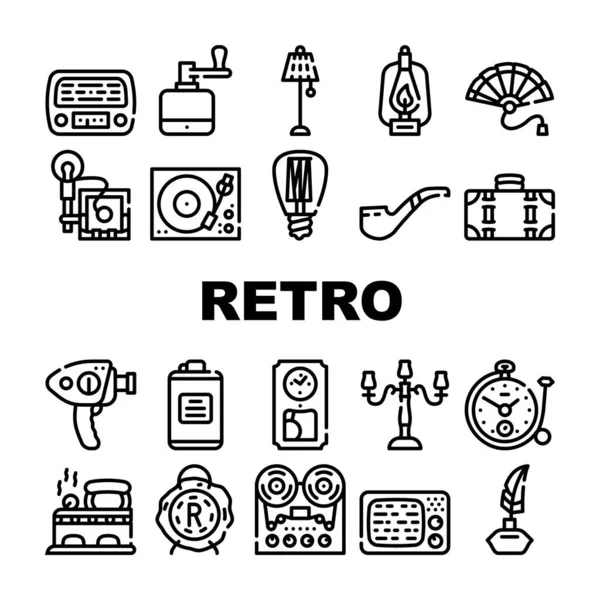 Συσκευές Retro Stuff Συλλογή Εικόνες Ορισμός διάνυσμα — Διανυσματικό Αρχείο