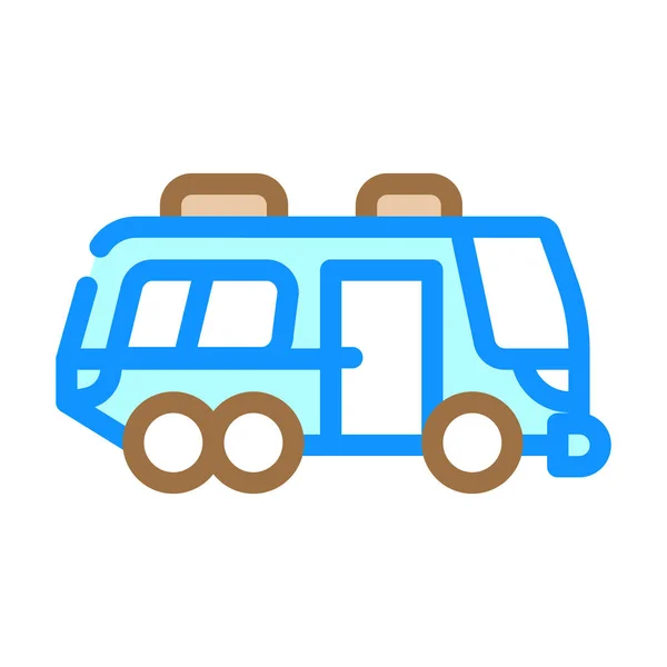 Autobus do domu na kółkach kolor ikona wektor ilustracja — Wektor stockowy
