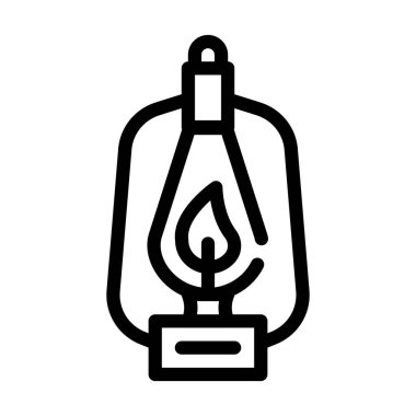 Gazyağı brülörü çizgisi simgesi simgesi siyahı